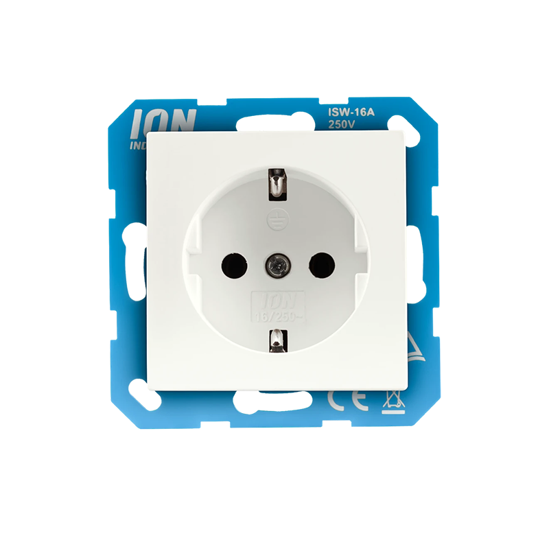 ION INDUSTRIES | Wandcontactdoos RA V1/J1 Mat Alpin Wit