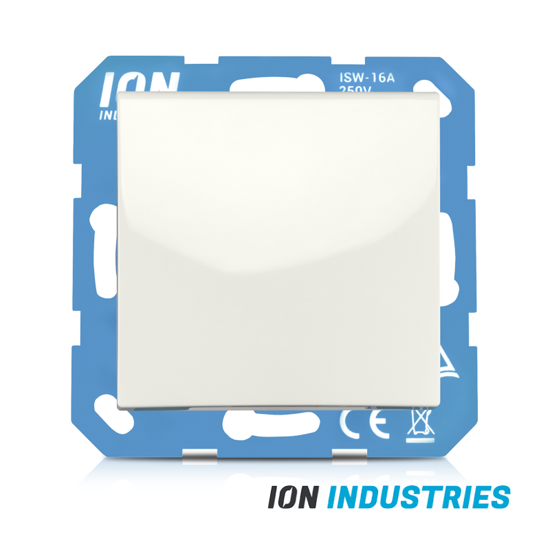 ION INDUSTRIES | Wandcontactdoos RA met Klapdeksel en Aanraakbeveiliging E1 Alpin Wit
