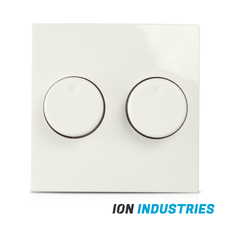 ION INDUSTRIES | Centraalplaat Dimmerknop Duo E1 Alpin Wit