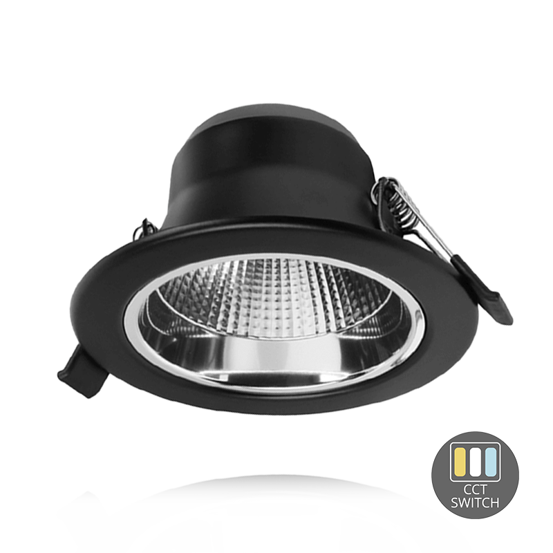 LED DOWNLIGHT SIA ZWART CCT-SWITCH Ø90