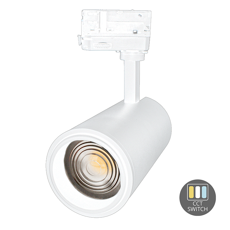 3-FASE RAILSPOT RHEA 10°-60° 30W WIT WHITE SWITCH