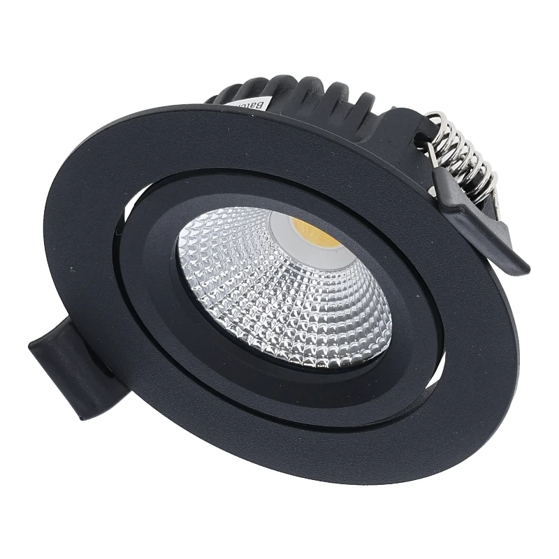 LED INBOUWSPOT VARDA SLIM-FIT 5W DIM ZWART - 2700K