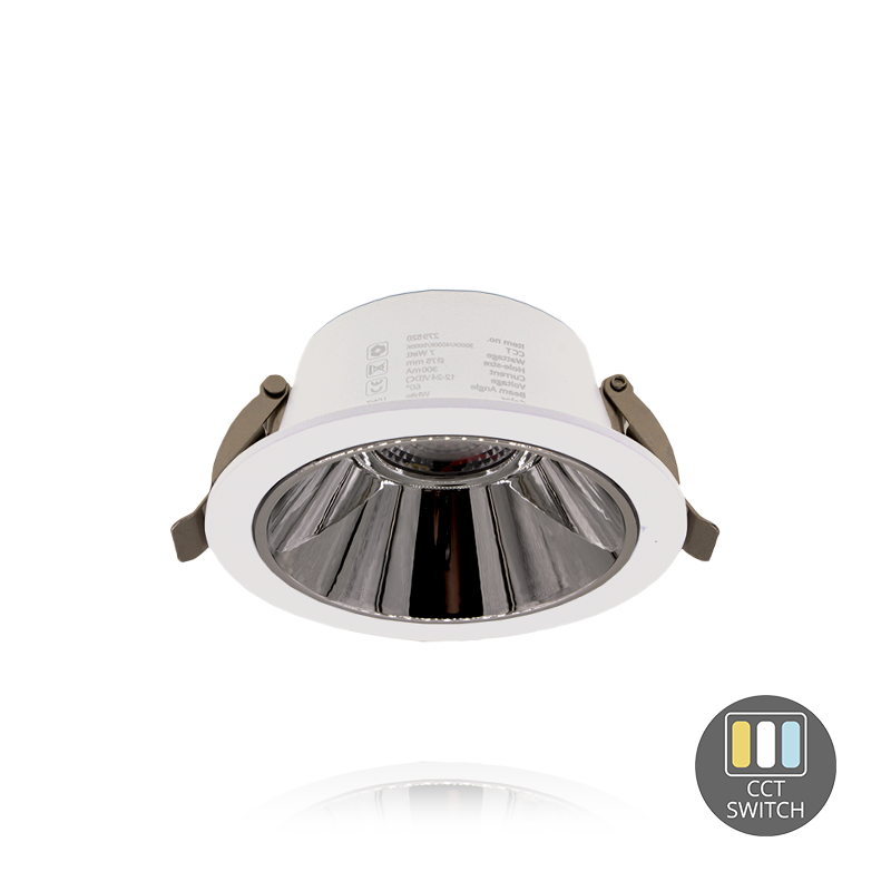LED DOWNLIGHT | KERBER | CCT-SWITCH | Ø75MM | 7W | WIT