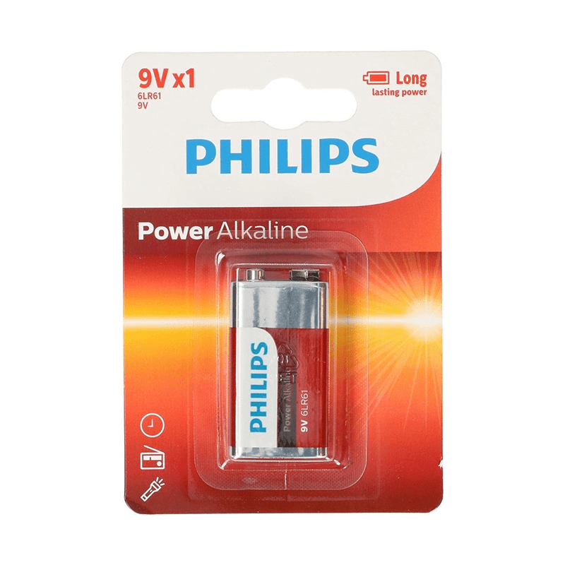 PHILIPS POWER ALKALINE 9V BATTERIJ