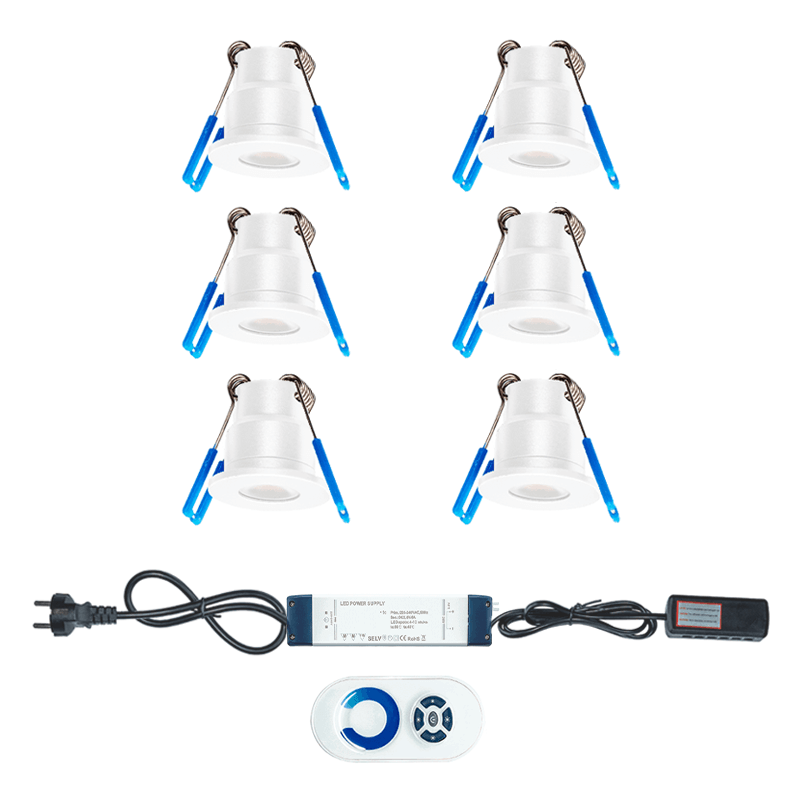 LED VERANDASPOTJES STRING 6 STUKS WIT