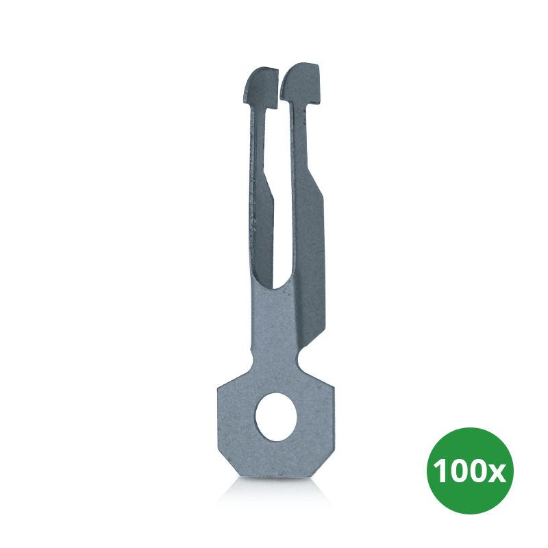 DAMWAND VEERKLEM MET OPHANGOOG (100 stuks)