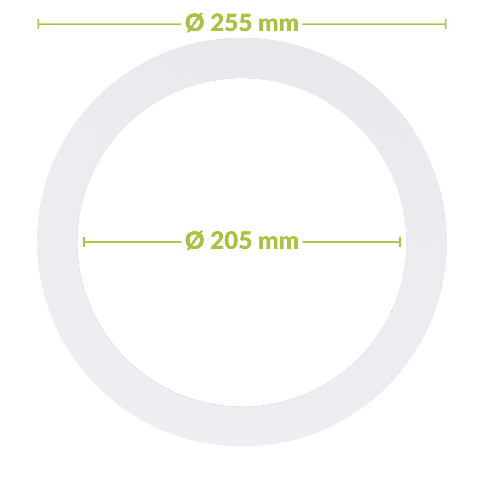 VERLOOPRING METAAL WIT Ø205-255mm