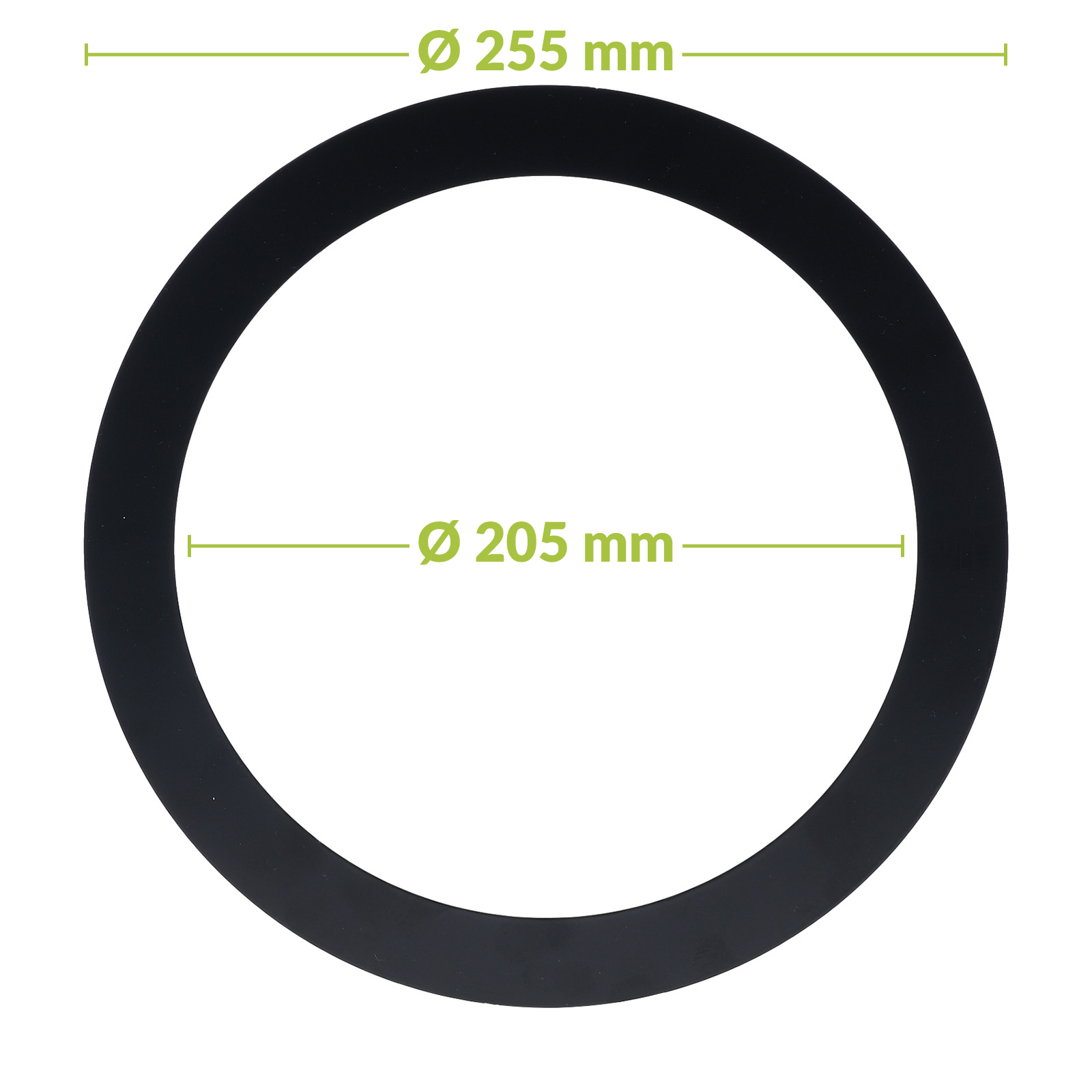 VERLOOPRING METAAL ZWART Ø205-255mm