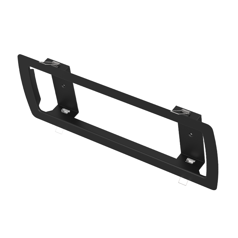 Inbouwframe voor noodverlichting pan zwart