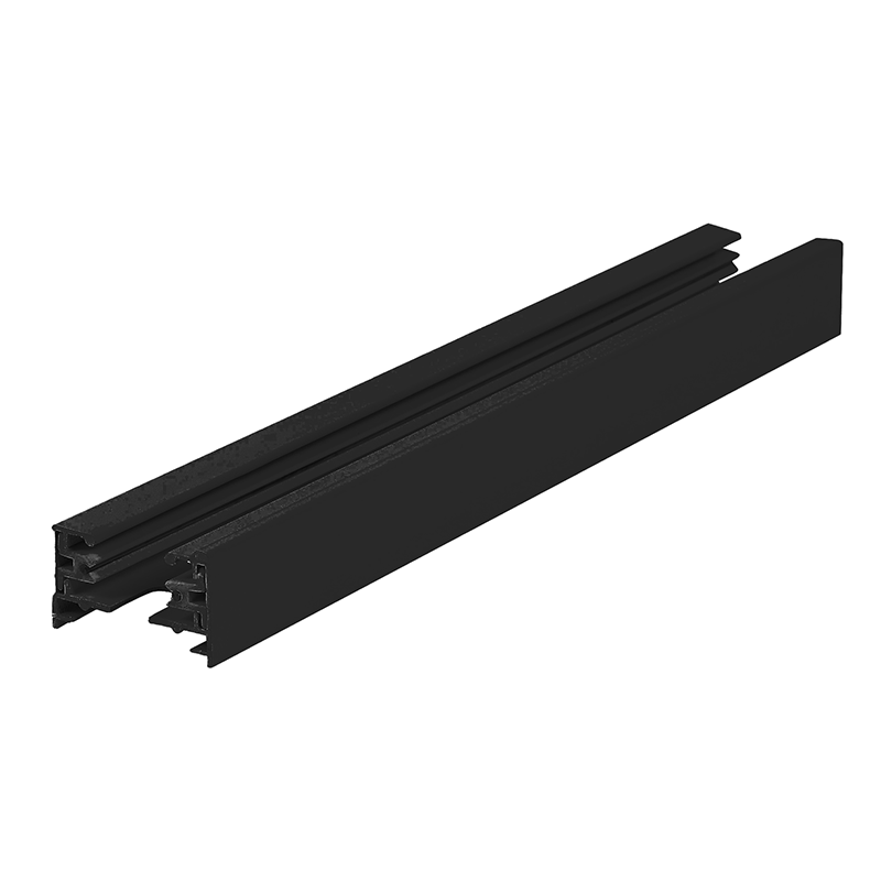 1-FASE RAIL 1.5 meter incl eindkap en voedingconnector zwart