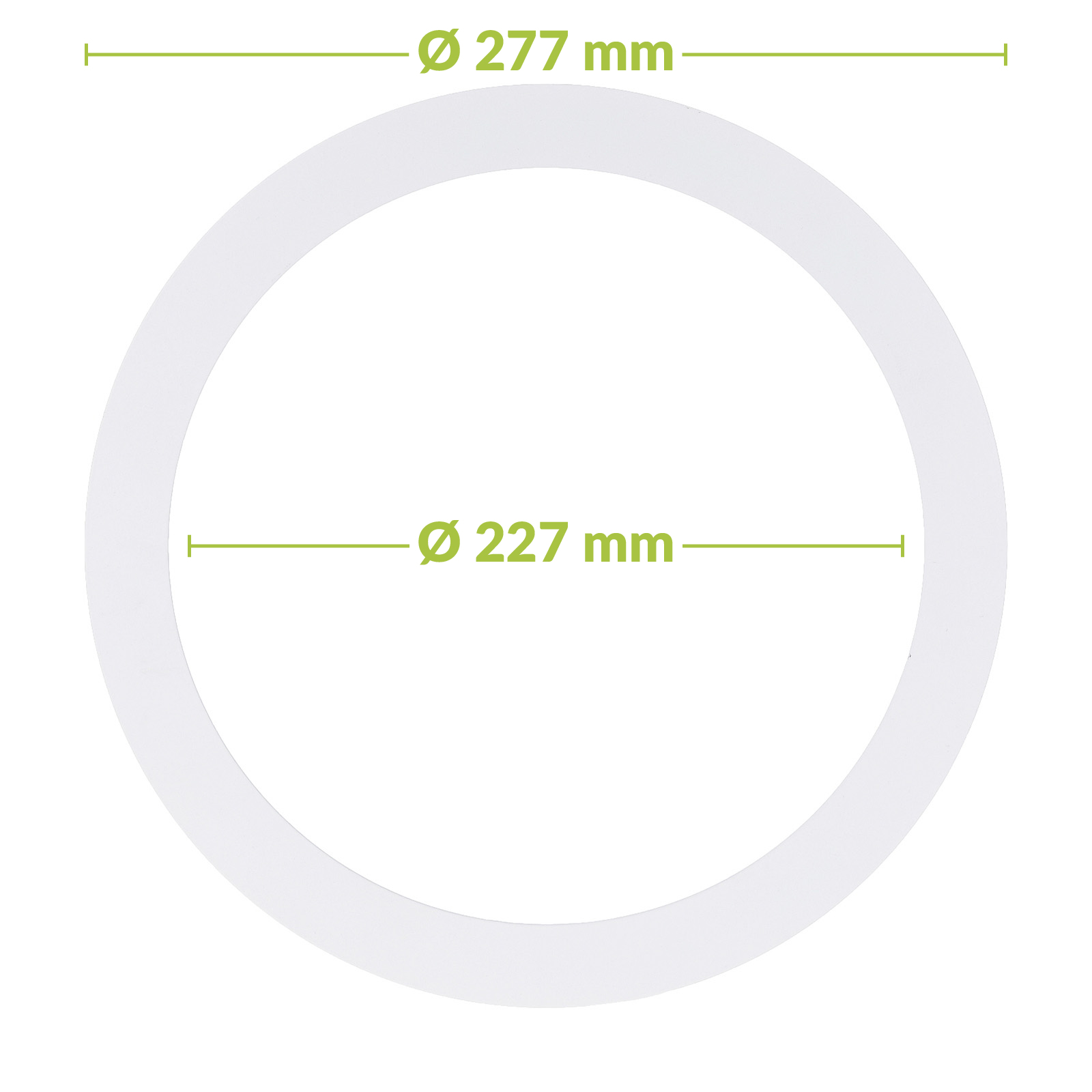 VERLOOPRING METAAL | WIT | Ø227-277mm