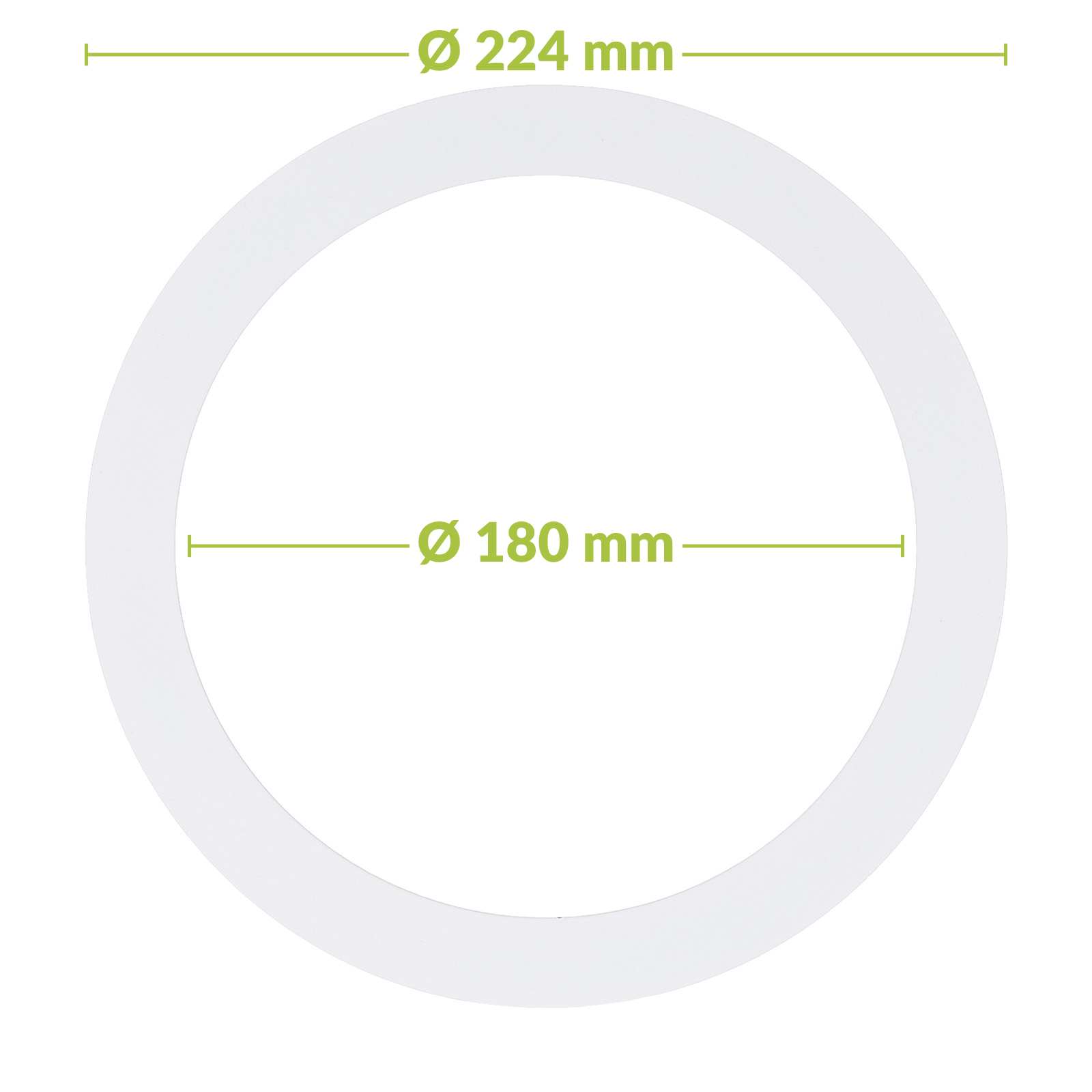 VERLOOPRING METAAL | WIT | Ø180-224mm