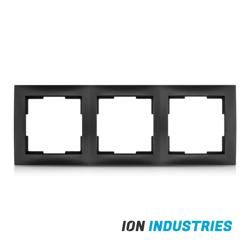 ION INDUSTRIES | Afdekraam 3-voudig E1 Mat Zwart