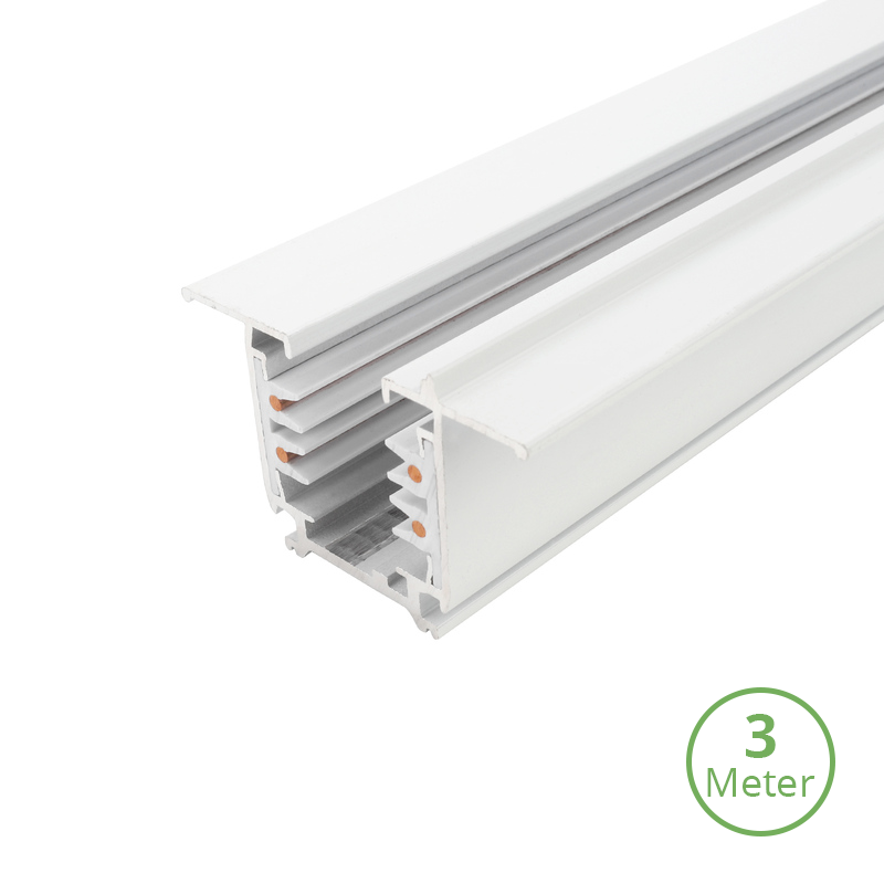 INBOUW 3-FASE RAIL | 300CM | WIT