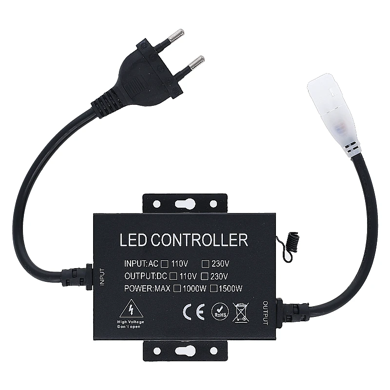 CONTROLLER EN AFSTANDSBEDIENING VOOR 220V LEDSTRIP