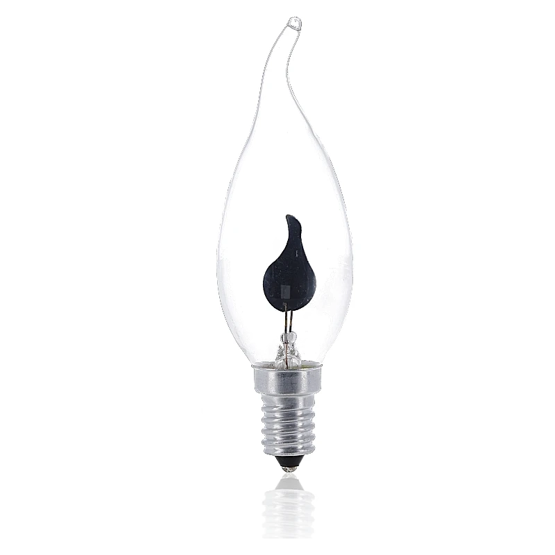 LED FILAMENT | E14 | LED KAARSLAMP | VLAM EFFECT | CLEAR | 3W