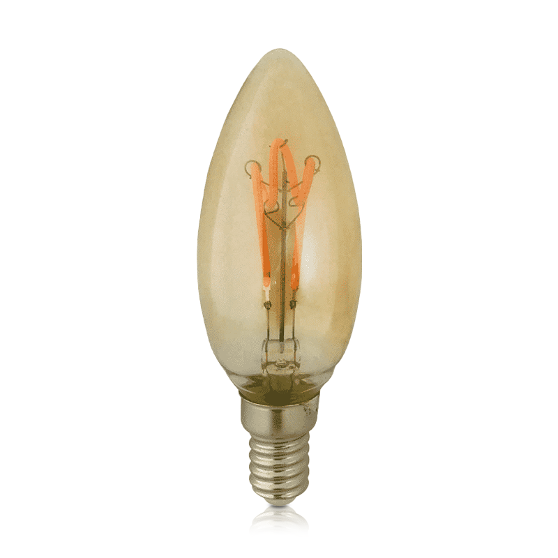 LED FILAMENT E14 KAARS AMBER 1.6W - 2100K