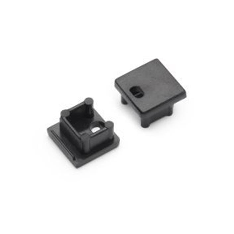 END CAP MET KABELOPENING ZWART SMART 10mm (1 zakje a 20 stuks)
