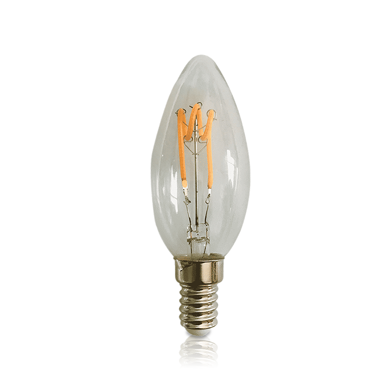 LED FILAMENT E14 KAARS DIMBAAR CLEAR 4W - 2200K | Warm white