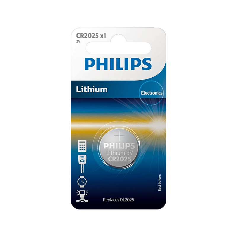 PHILIPS LITHIUM CR2025 BATTERIJ
