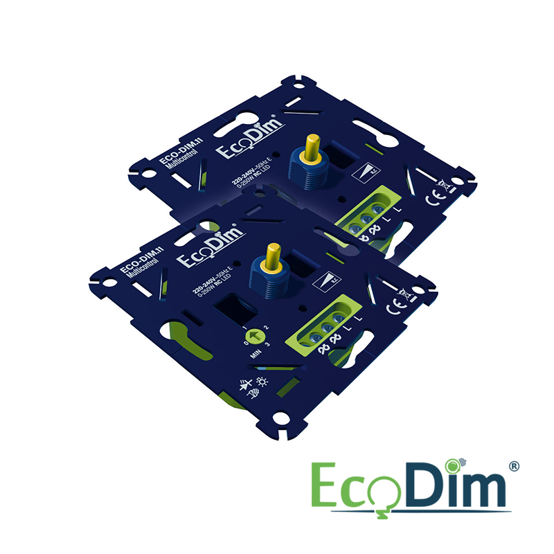 EcoDim Duo pak ECO-DIM.11 Multicontrol led dimmer universeel 0-250W (RC)