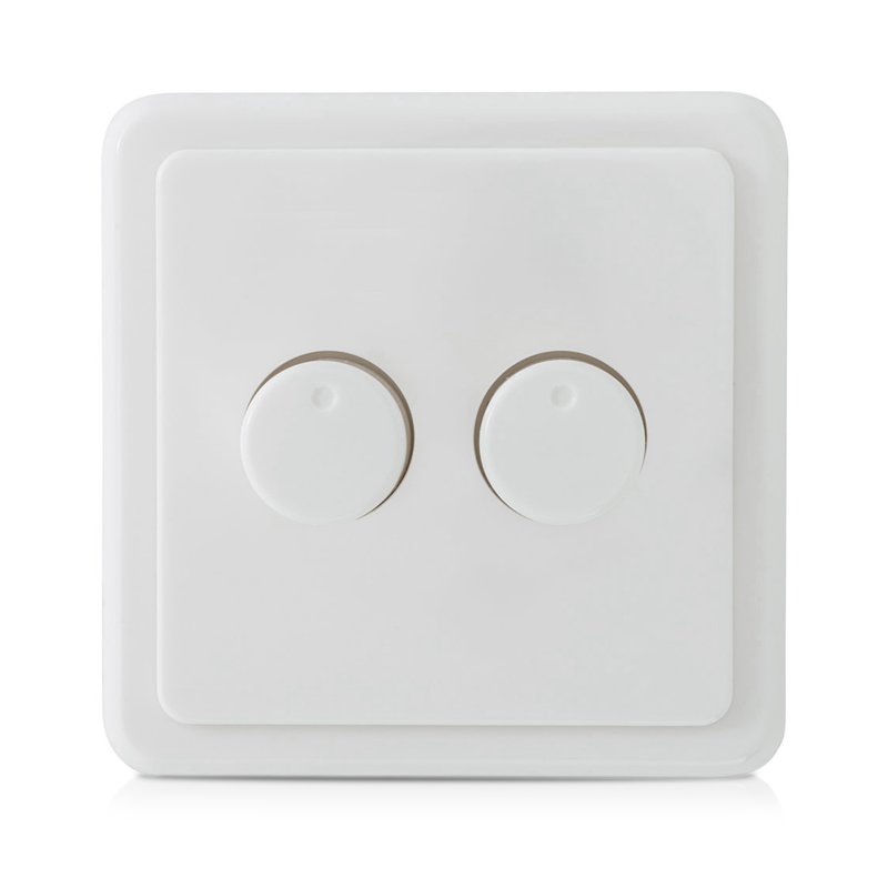 EcoDim ED-10008 Duo dimmerknop passend in PEHA incl. centraalplaat en raamwerk