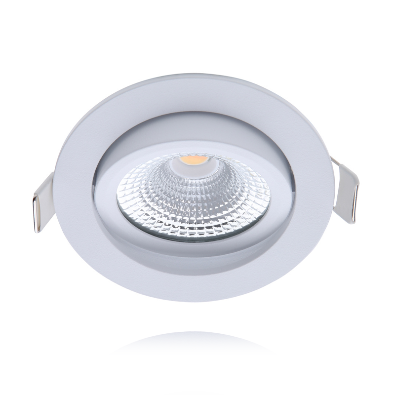 EcoDim ED-10028 Led inbouwspot kleine inbouwdiepte IP54 warm wit, rond, wit, 75mm