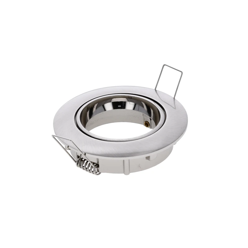 MR16 ARMATUUR ROND KANTELBAAR ZILVER MET KLIKSYSTEEM