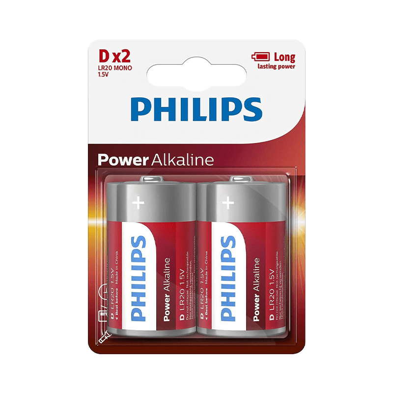 PHILIPS POWER ALKALINE D BATTERIJ