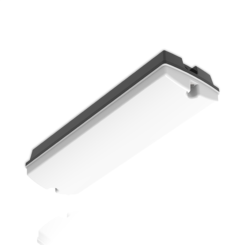 bulkhead PAN 3W zwart milky cover - 4000K
