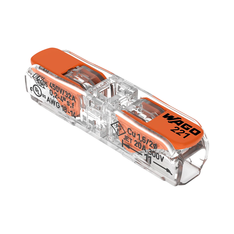 WAGO DOORVOERLASKLEM | 1 DRAAD | 0.2-4.0MM² | PER 60 STUKS