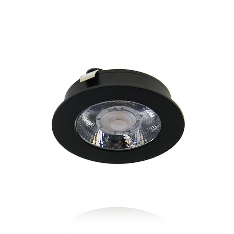 LED MEUBELSPOT | BASTON | 3W | 12V(DC) | IP44 | ZWART | 14mm hoog - 2700K
